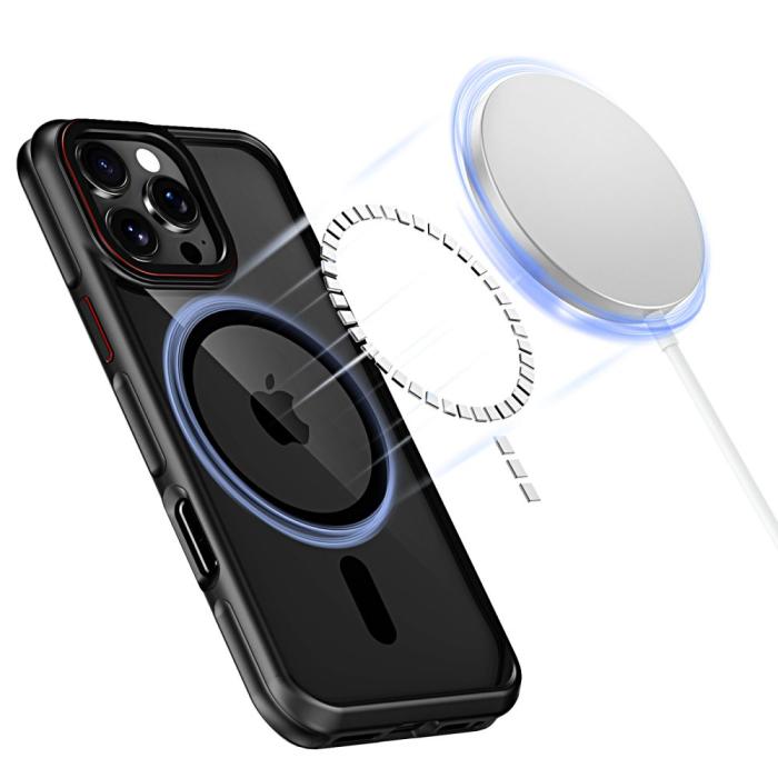 Bild 4, Tech-Protect iPhone 16 Pro Max Skal MagSafe MagHybrid Svart/Röd