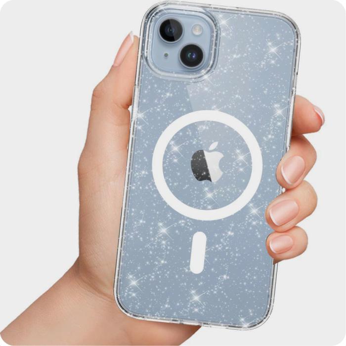 Bild 3, Tech-Protect iPhone 15 Skal MagSafe FlexAir Hybrid Glitter