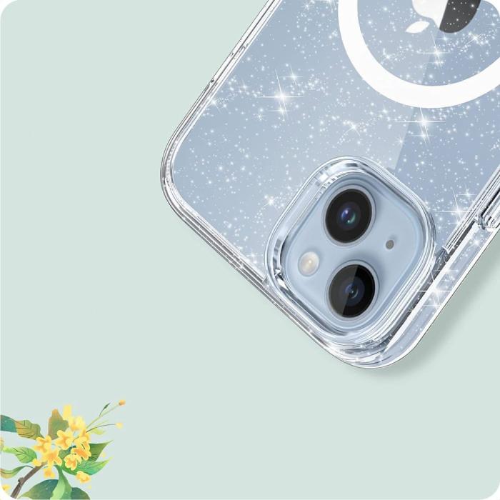 Bild 4, Tech-Protect iPhone 15 Skal MagSafe FlexAir Hybrid Glitter