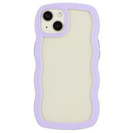 iPhone 14 Skal Wavy Hybrid Transparent/Lila