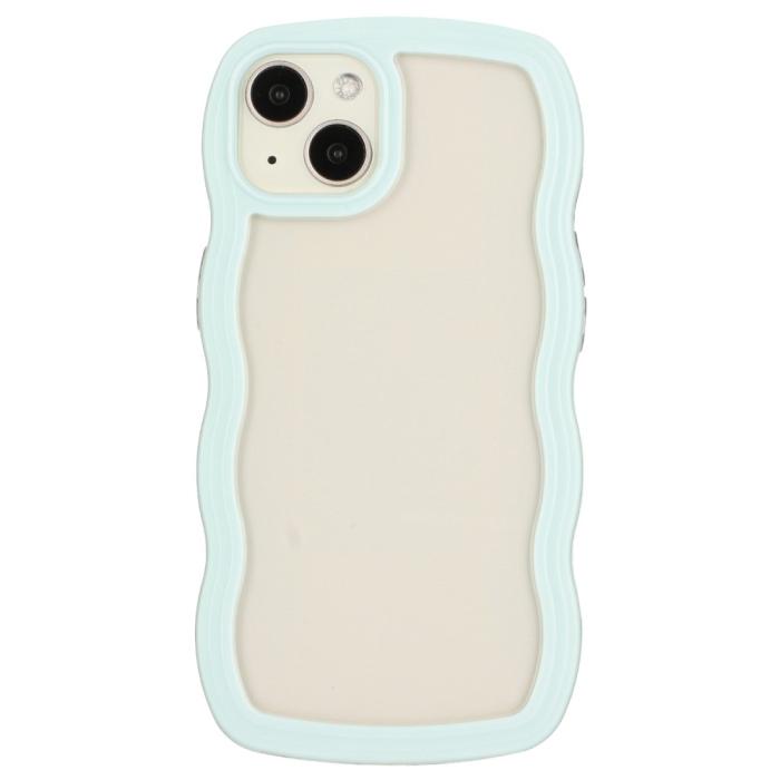 Bild 1, iPhone 14 Skal Wavy Hybrid Transparent/Grön