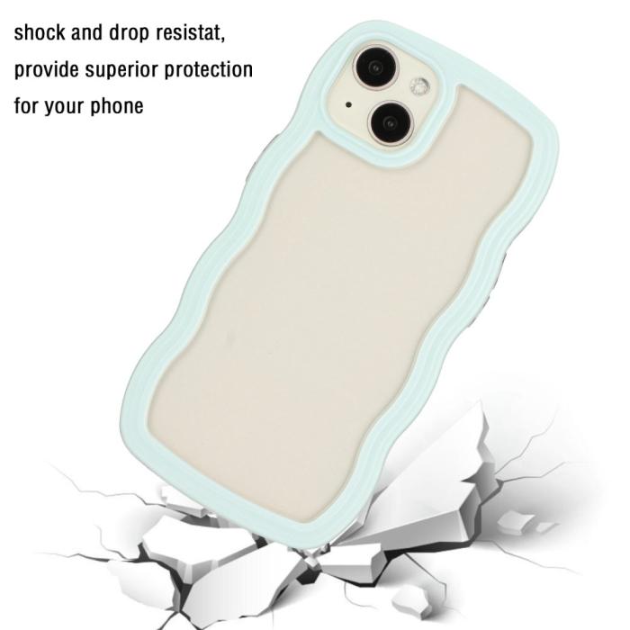 Bild 2, iPhone 14 Skal Wavy Hybrid Transparent/Grön