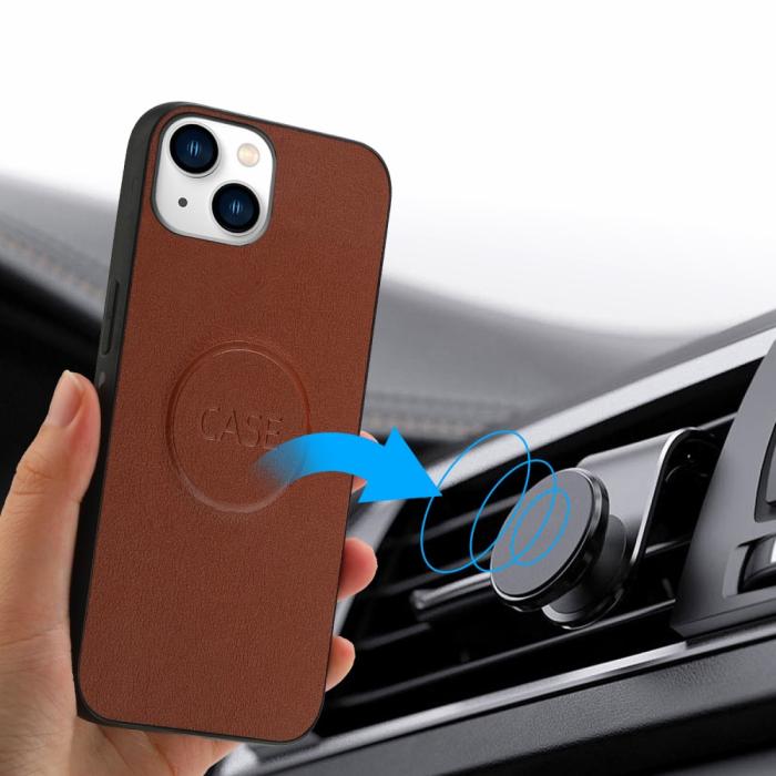 Bild 5, iPhone 15 Plus 2in1 Magnet Fodral Brun
