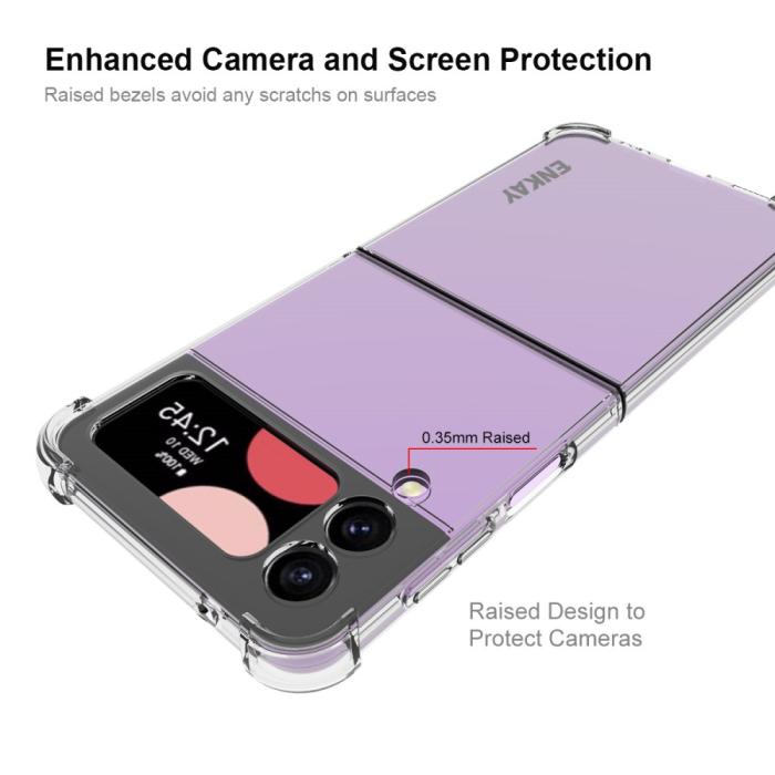 Bild 4, ENKAY Galaxy Z Flip 4 Skal Shockproof TPU Transparent