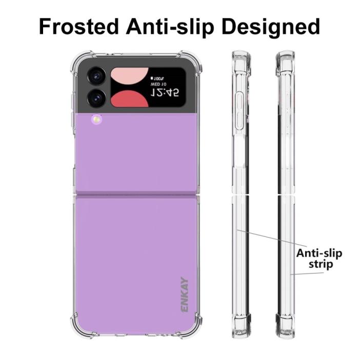 Bild 5, ENKAY Galaxy Z Flip 4 Skal Shockproof TPU Transparent