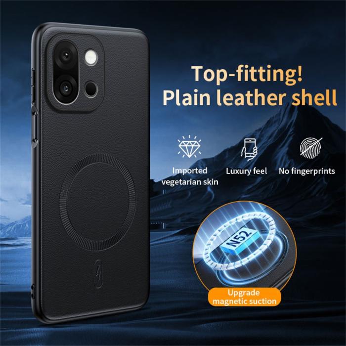 Bild 2, OnePlus 15 Skal MagSafe Läder Svart