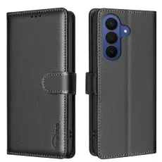 BINFEN Samsung Galaxy S26 Fodral RFID L&auml;der Svart