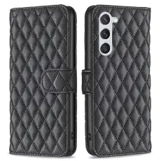 Samsung Galaxy S24 Fodral Diamond Läder Svart