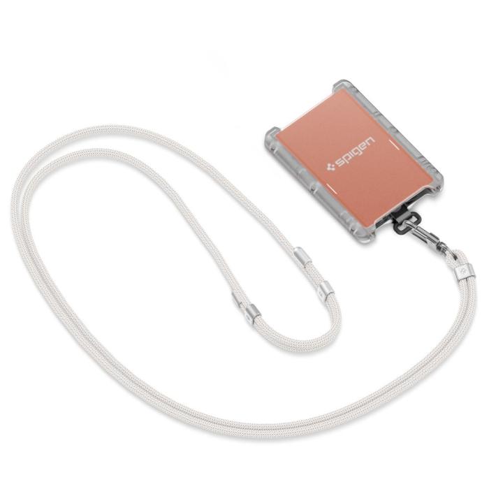Bild 6, Spigen Mobilsnöre / Handledsrem Strap Set Pearl White