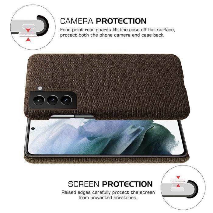 Bild 3, KSQ Samsung Galaxy S22 Plus Skal Tygbelagt Brun
