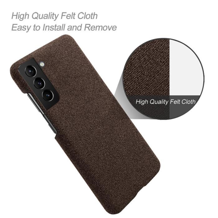 Bild 4, KSQ Samsung Galaxy S22 Plus Skal Tygbelagt Brun