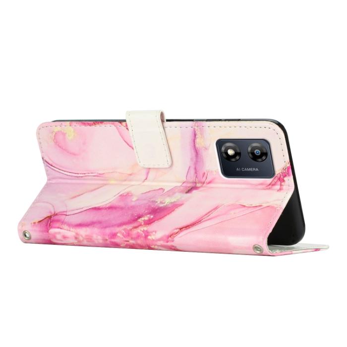 Bild 3, Motorola Moto E13 Fodral Marmor Roséguld
