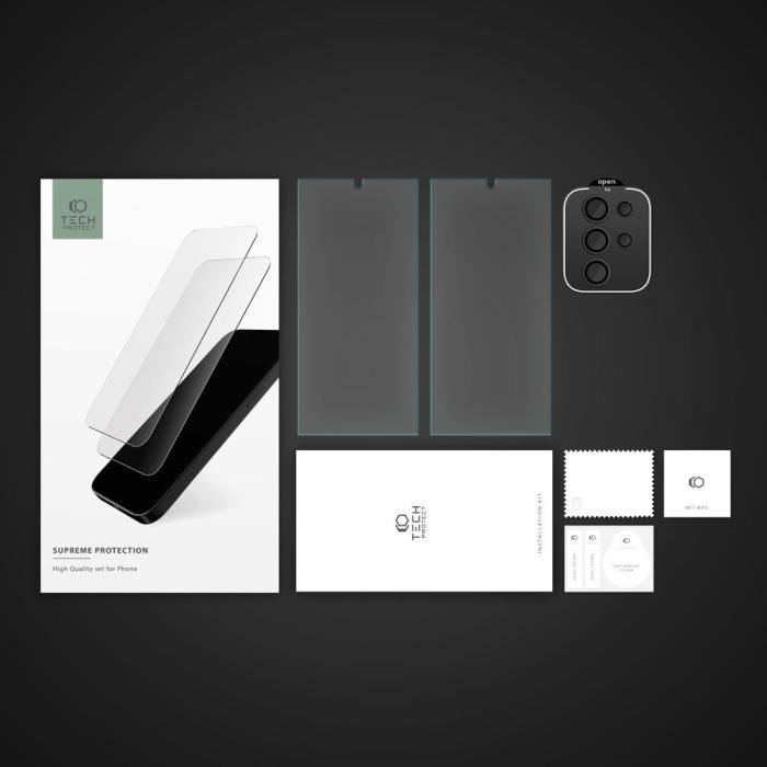 Bild 5, Tech-Protect Galaxy S24 Ultra 3-PACK Skärmskydd/Linsskydd