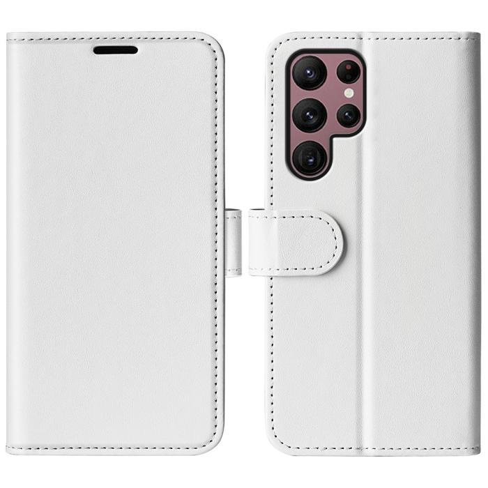 Bild 1, Samsung Galaxy S23 Ultra Fodral Crazy Horse Läder Vit