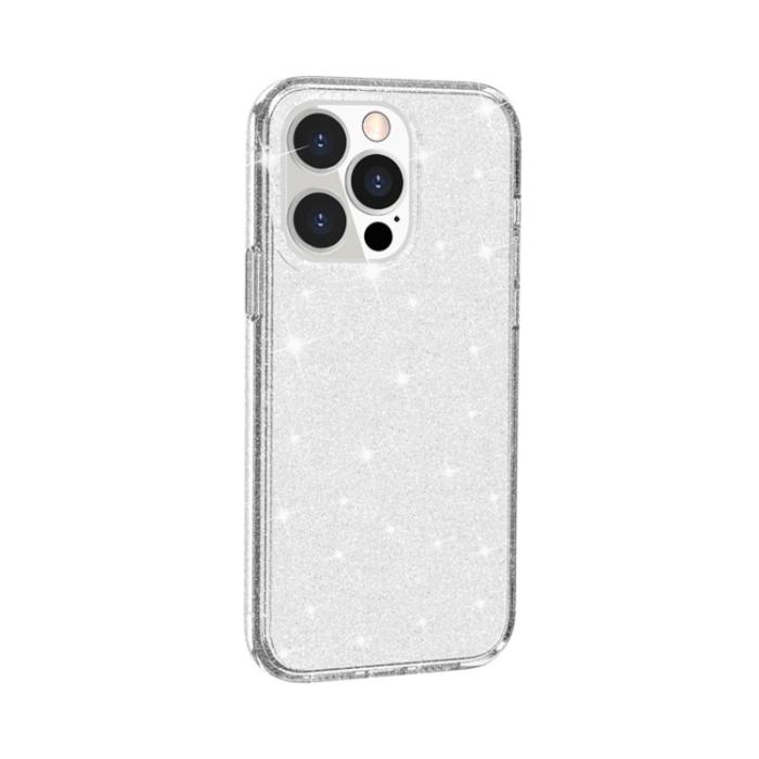 Bild 2, iPhone 14 Pro Max Skal Shockproof Glitter TPU Transparent