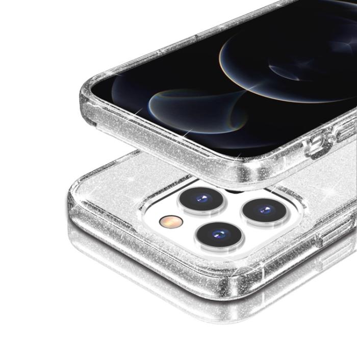 Bild 5, iPhone 14 Pro Max Skal Shockproof Glitter TPU Transparent