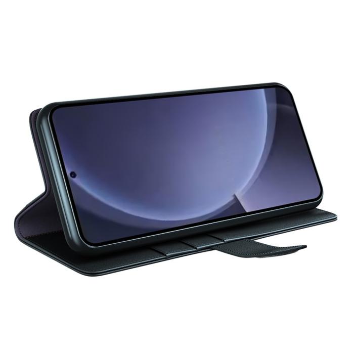 Bild 3, Samsung Galaxy S25 Plus Fodral Premium Äkta Läder Svart