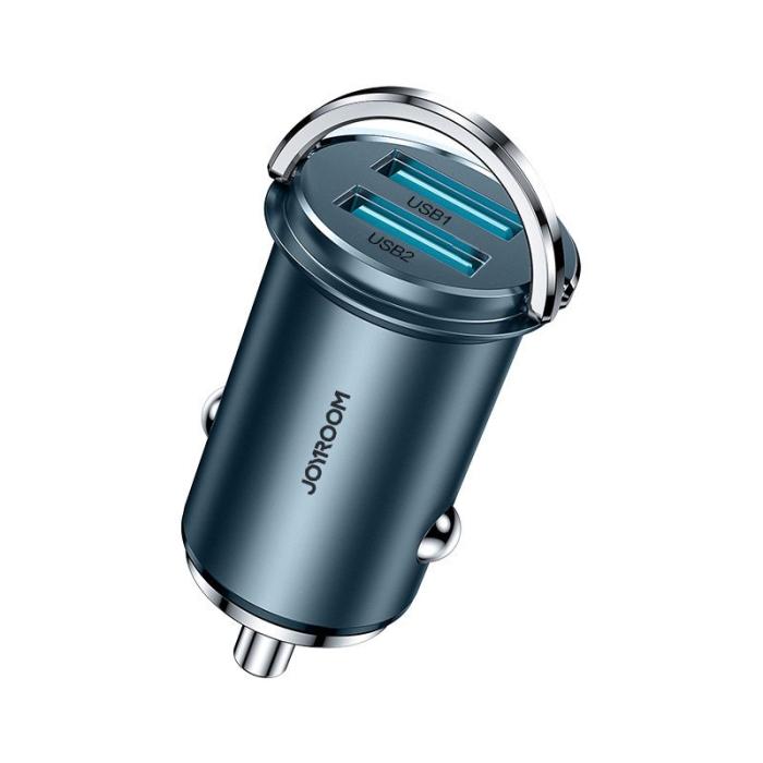 Bild 1, Joyroom Mini 45W 5A PD QC USB-C / USB Billaddare - Blå