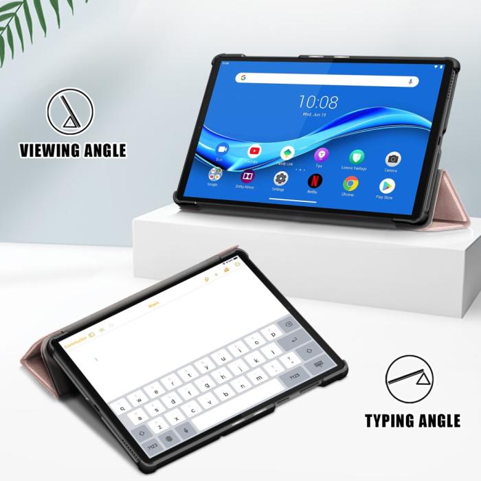 Bild 2, Lenovo Tab M10 HD (2nd Gen) - Tri-Fold Fodral - Roséguld