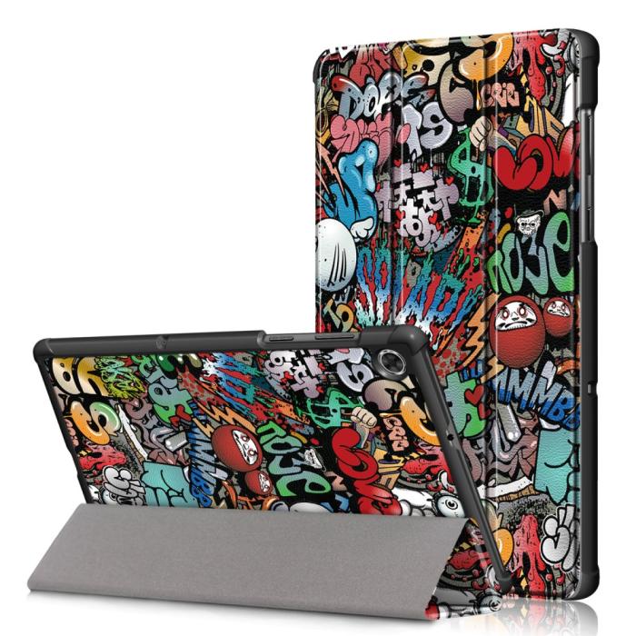 Bild 1, Lenovo Tab M10 HD (2nd Gen) - Tri-Fold Fodral - Graffiti