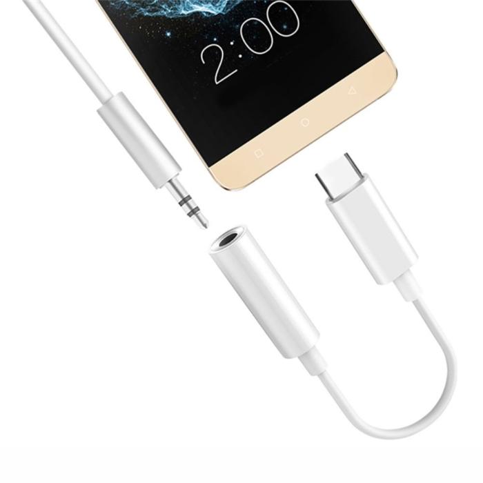 Bild 2, USB-C till AUX 3.5 mm adapter - Vit