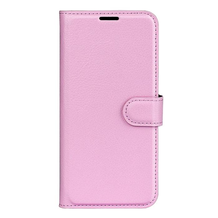 Bild 2, Samsung Galaxy A03 Fodral Litchi Läder Ljus Rosa