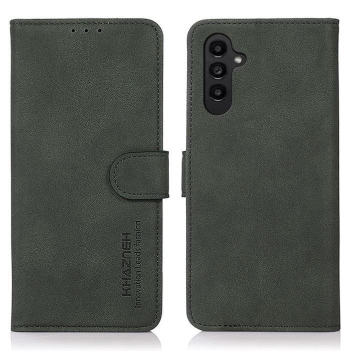 Bild 1, KHAZNEH Galaxy A14 4G/5G Fodral Retro Läder Grön