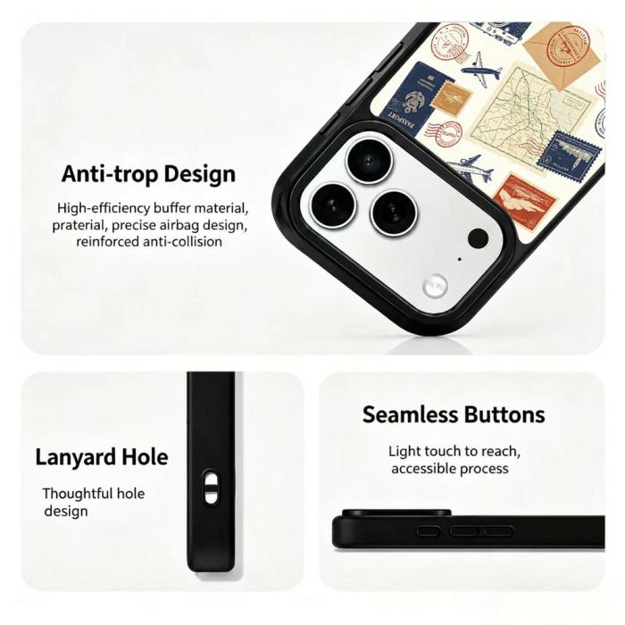 Bild 3, iPhone 18 Pro Max/17 Pro Max Skal MagSafe UV-Mönster Resa