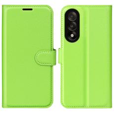 OnePlus Nord 5 5G Fodral Litchi L&auml;der Gr&ouml;n