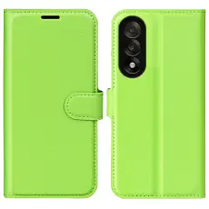 OnePlus Nord 5 5G Fodral Litchi L&auml;der Gr&ouml;n