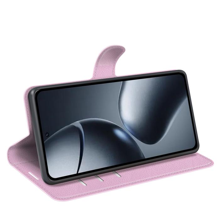 Bild 6, Xiaomi 15T Fodral Litchi Läder Ljus Rosa