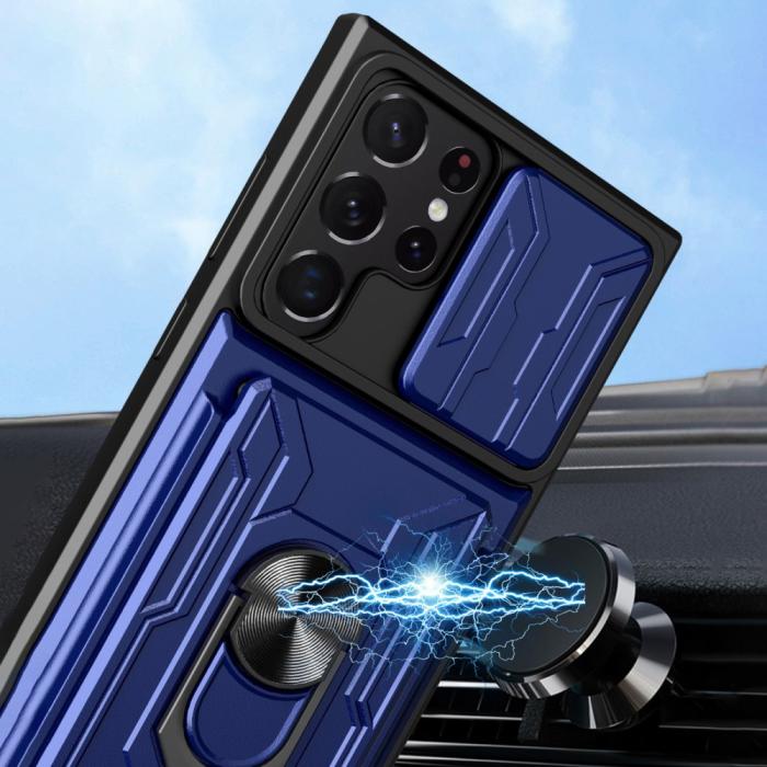 Bild 4, Samsung Galaxy S22 Ultra Skal Hybrid Armor Ring Vit