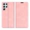 Samsung Galaxy S22 Ultra Fodral Flip Läder Ljus Rosa