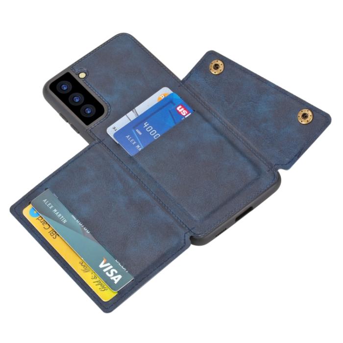 Bild 5, Samsung Galaxy S22 Skal Med Kortfack Och Magnet Blå