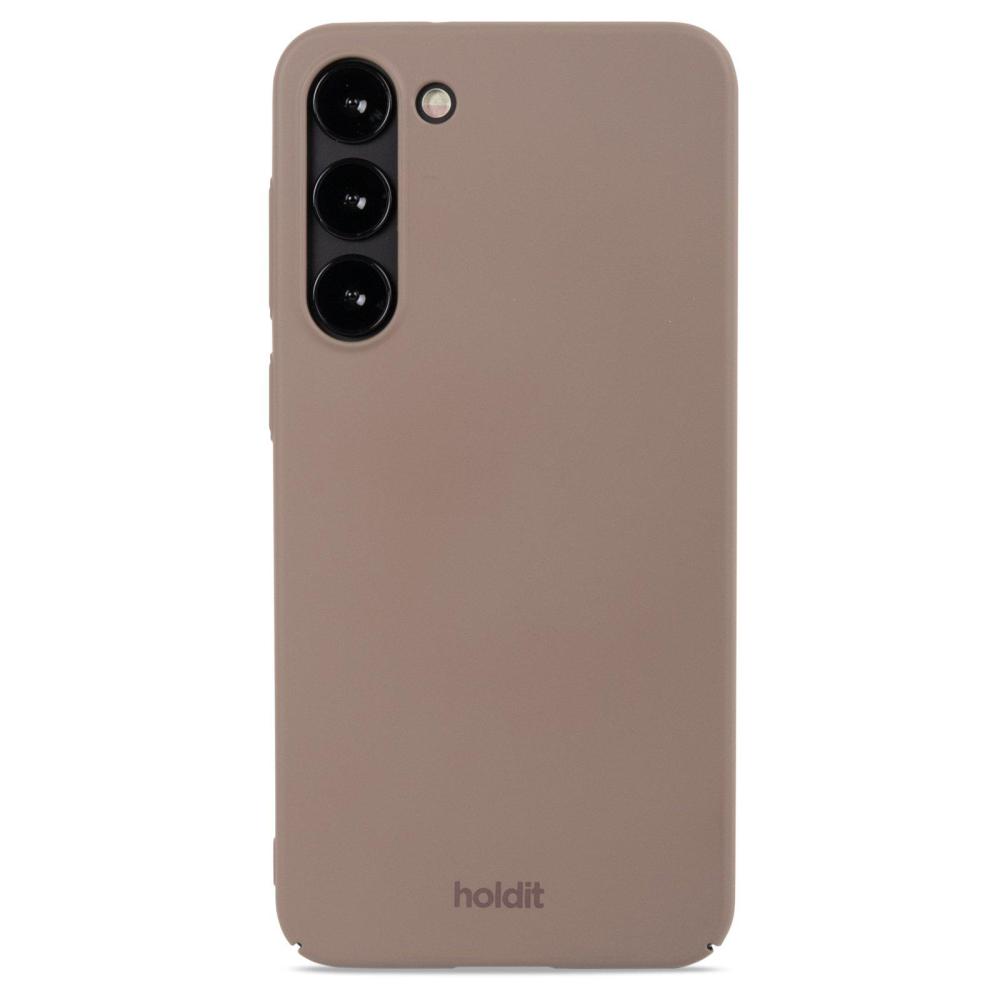 holdit Samsung Galaxy S23 Plus Mobilskal Slim Mocha Brown