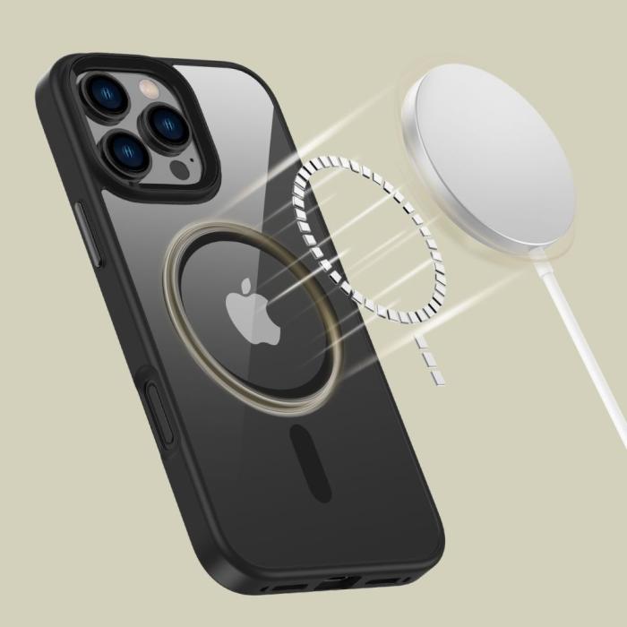 Bild 4, Tech-Protect iPhone 16 Pro Max Skal MagSafe MagMat Svart/Transparent