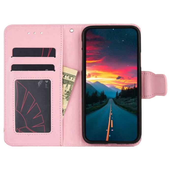 Bild 2, Samsung Galaxy S23 Plus Fodral Läder Ljus Rosa