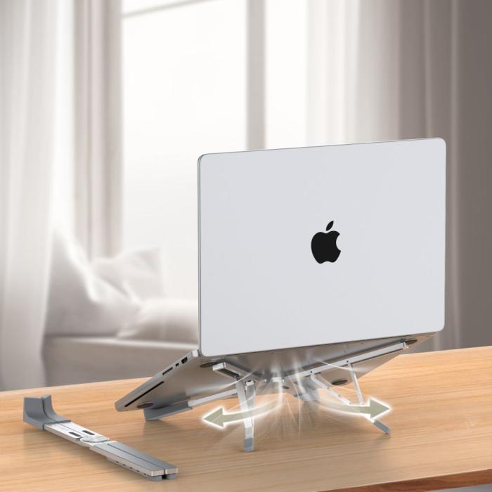 Bild 6, Tech-Protect Universal Justerbart Laptop Stativ Silver