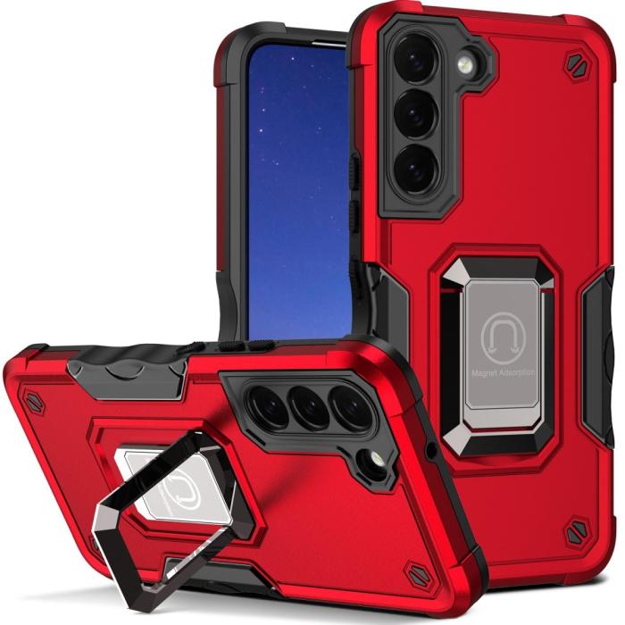 Bild 1, Samsung Galaxy S23 Skal Shockproof Ring Hybrid Röd