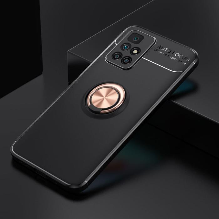 Bild 2, Xiaomi Redmi 10 Skal Ring Hållare Svart/Roséguld