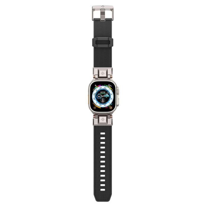 Bild 3, Spigen Apple Watch 42/44/45/49 mm Armband DuraPro Armor Svart