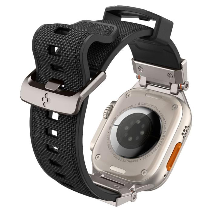 Bild 5, Spigen Apple Watch 42/44/45/49 mm Armband DuraPro Armor Svart