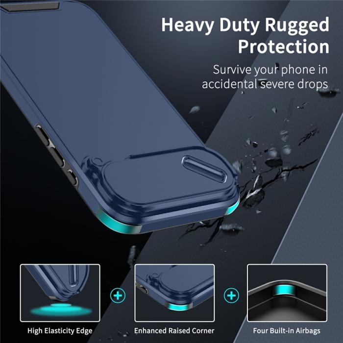 Bild 2, iPhone Air Skal Hybrid Armor CamCover Blå