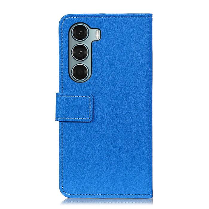 Bild 3, Motorola Moto G200 Fodral Solid Läder Blå