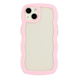 iPhone 15 Skal Wavy Hybrid Transparent/Rosa