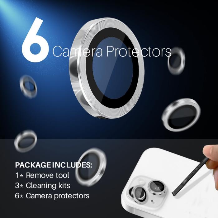 Bild 3, NORTHJO iPhone 15/15 Plus/14/14 Plus Linsskydd 3-PACK
