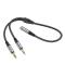 HOCO Split Adapter 3.5 mm Hona - 2x 3.5 mm Hane Grå