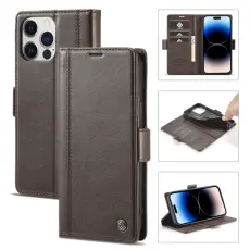 LC.IMEEKE iPhone 14 Pro Fodral Med Magnetisk St&auml;ngning Brun