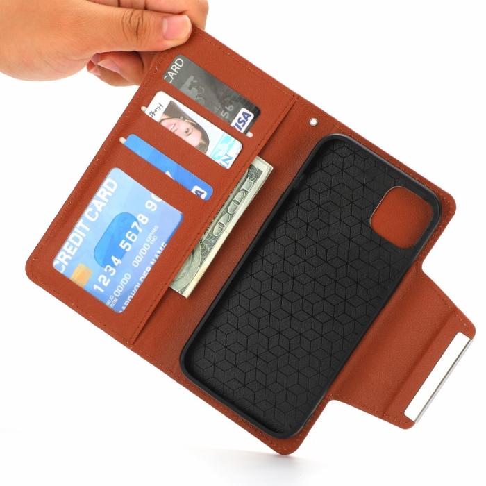 Bild 6, iPhone 15 Plus 2in1 Magnet Fodral Brun
