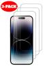 3-Pack - iPhone 15 Pro H&auml;rdat Glas Sk&auml;rmskydd